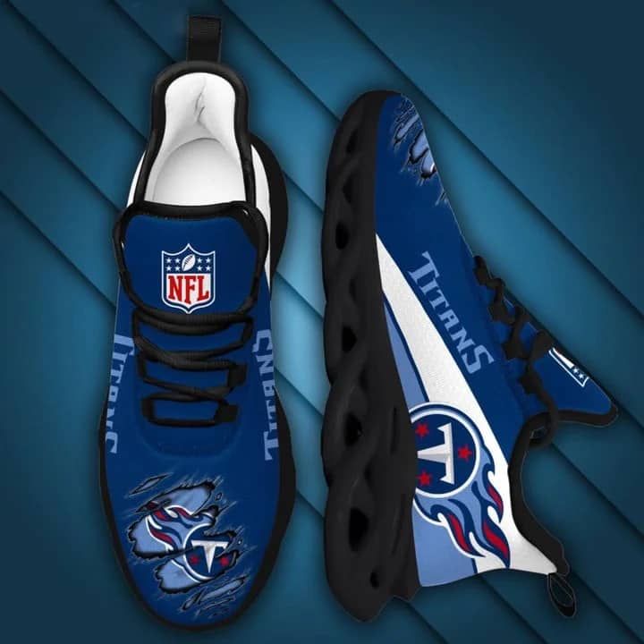 Nfl Tennessee Titans Navy Blue Style 2 Amazon Custom Max Soul Shoes