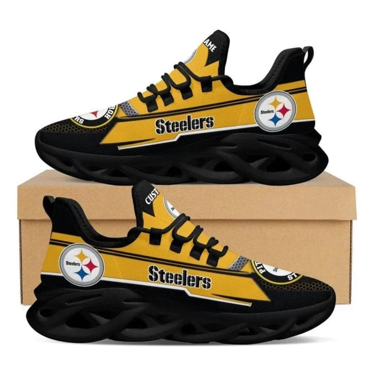 Pittsburgh Steelers Sport Gift Style 2 Amazon Custom Name Max Soul Shoes