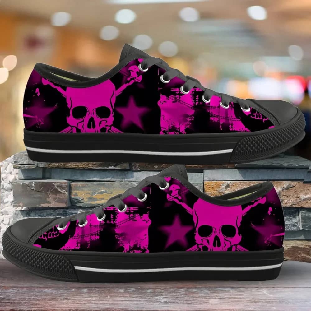 Punk Skull Print Style 2 Custom Amazon Low Top Shoes