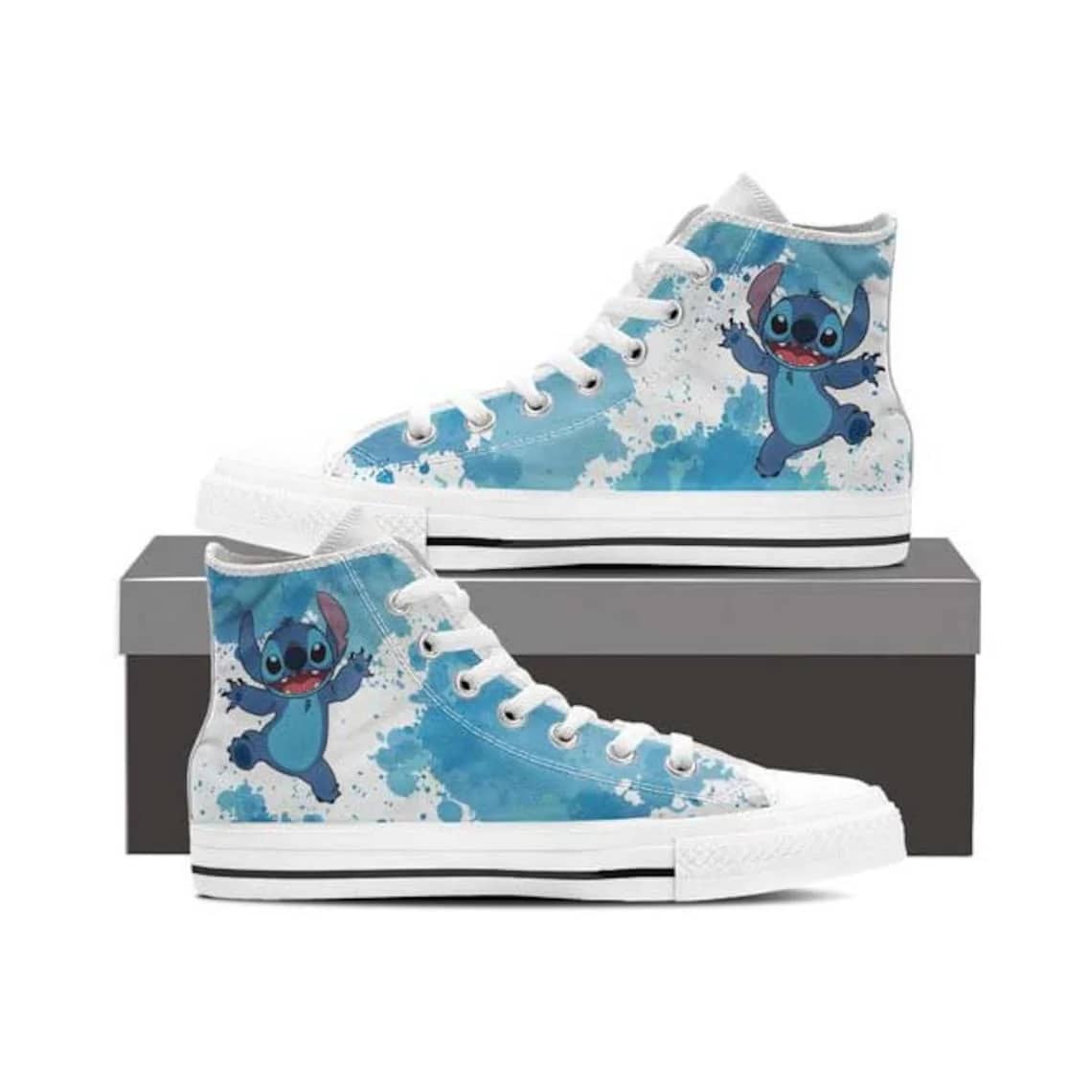 Stitch Style 2 Amazon Custom Disney High Top Shoes