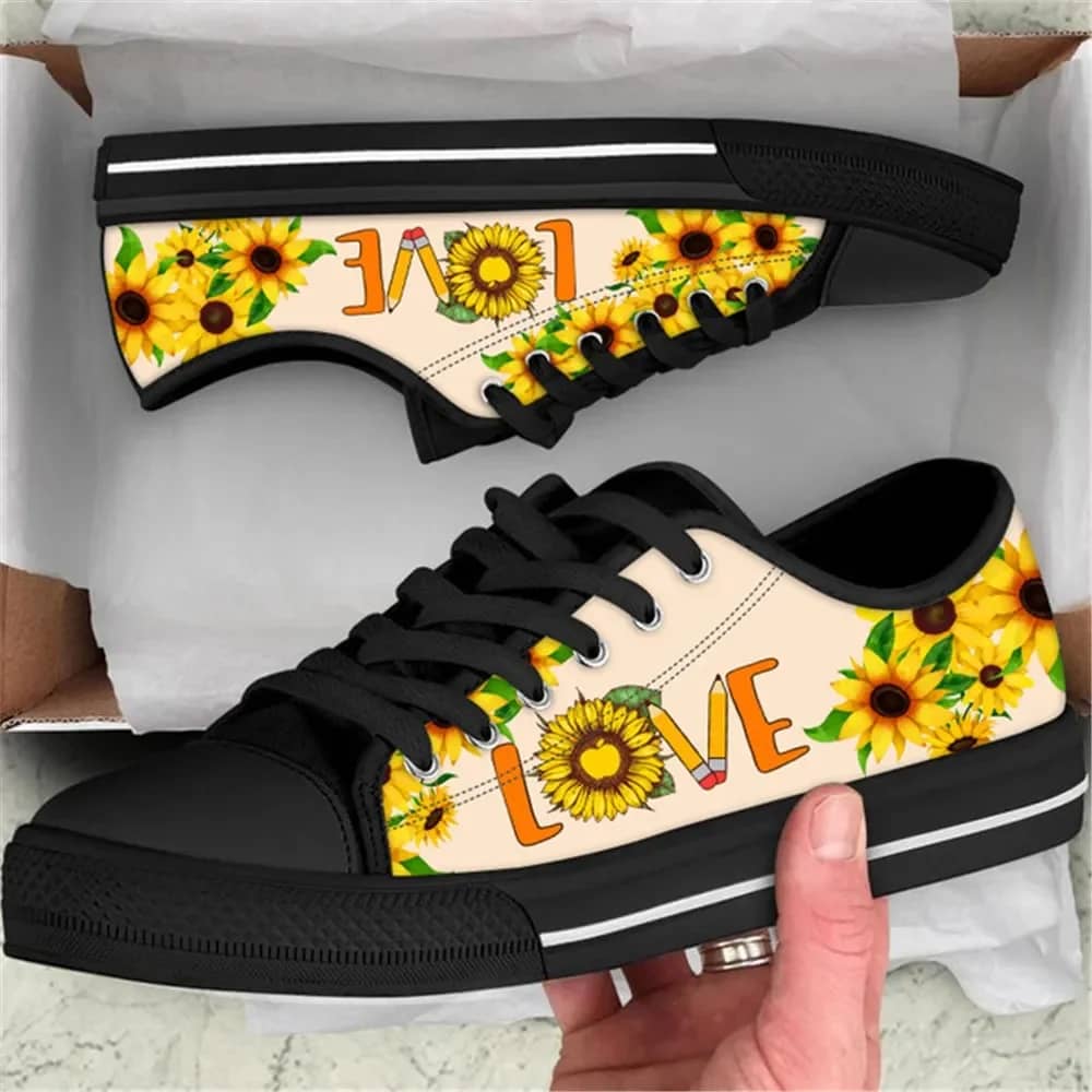 Sunflower Love Pattern Style 2 Custom Amazon Low Top Shoes