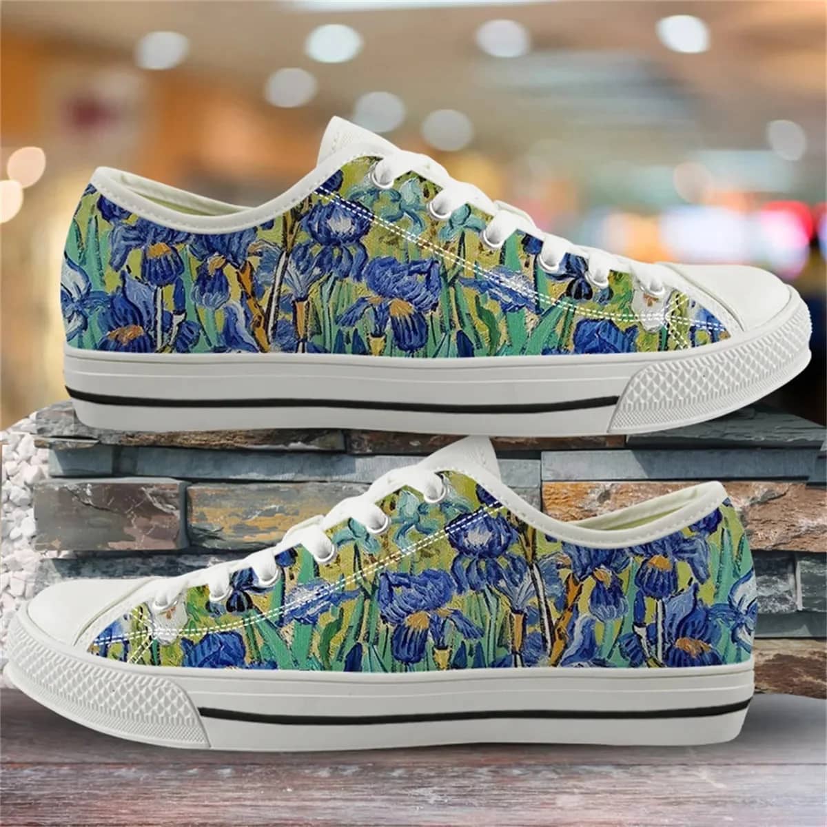 Van Gogh Oil Painting Sunflower Style 3 Custom Amazon Low Top Shoes