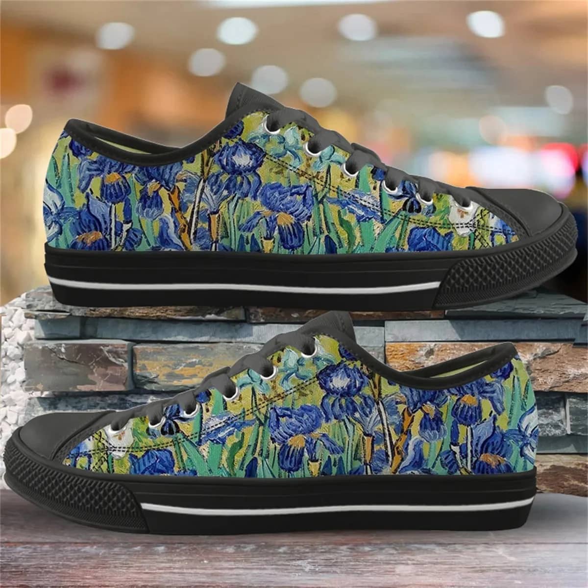 Van Gogh Oil Painting Sunflower Style 4 Custom Amazon Low Top Shoes