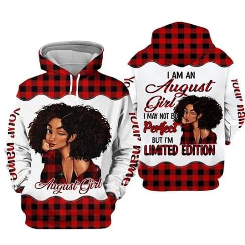 Custom Personalized Birthday August Girl Style 8 Pullover 3D Hoodie