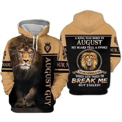 Custom Personalized Birthday August Guy Pullover 3D Hoodie