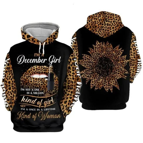 Custom Personalized Birthday December Girl Style 5 Pullover 3D Hoodie