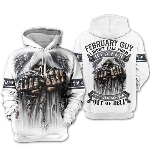 Custom Personalized Birthday February Guy Style 3 Pullover 3D Hoodie