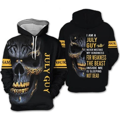 Custom Personalized Birthday July Guy Pullover 3D Hoodie
