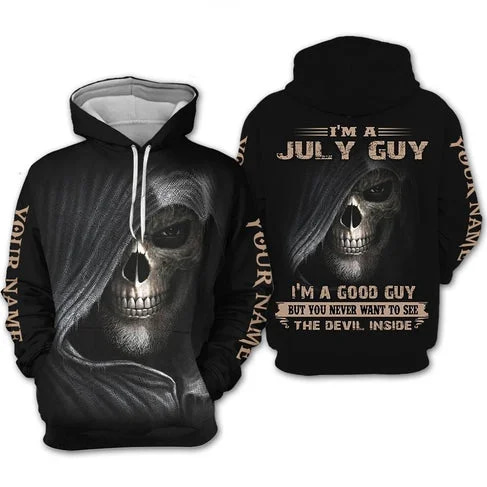 Custom Personalized Birthday July Guy Style 4 Pullover 3D Hoodie