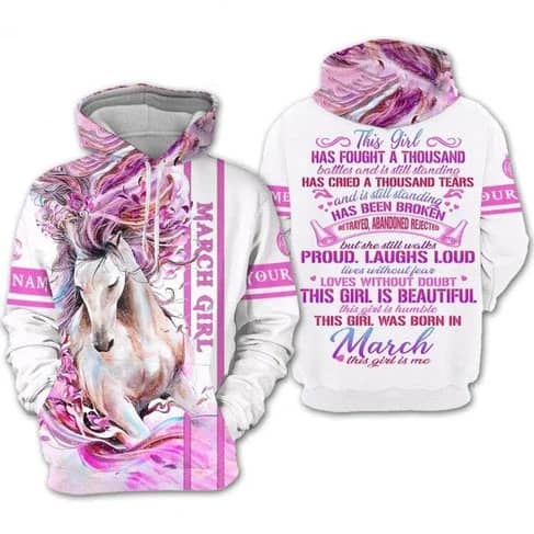 Custom Personalized Birthday March Girl Style 3 Pullover 3D Hoodie
