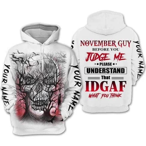Custom Personalized Birthday November Guy Style 4 Pullover 3D Hoodie