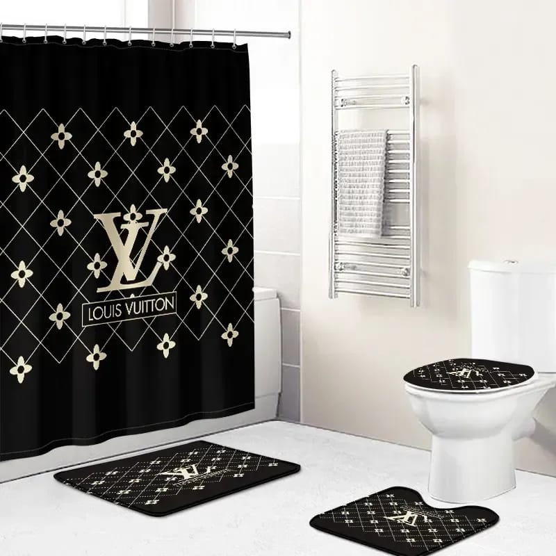 Louis Vuitton Beige Logo Limited Luxury Brand Bathroom Sets
