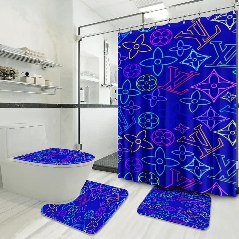 Louis Vuitton Blue Limited Luxury Brand Bathroom Sets