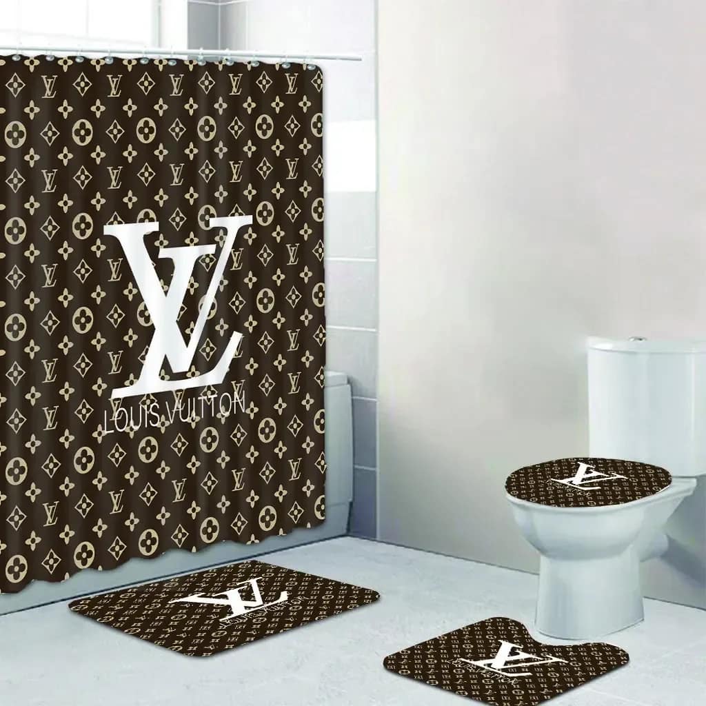 Louis Vuitton Brown Premium Limited Luxury Brand Bathroom Sets