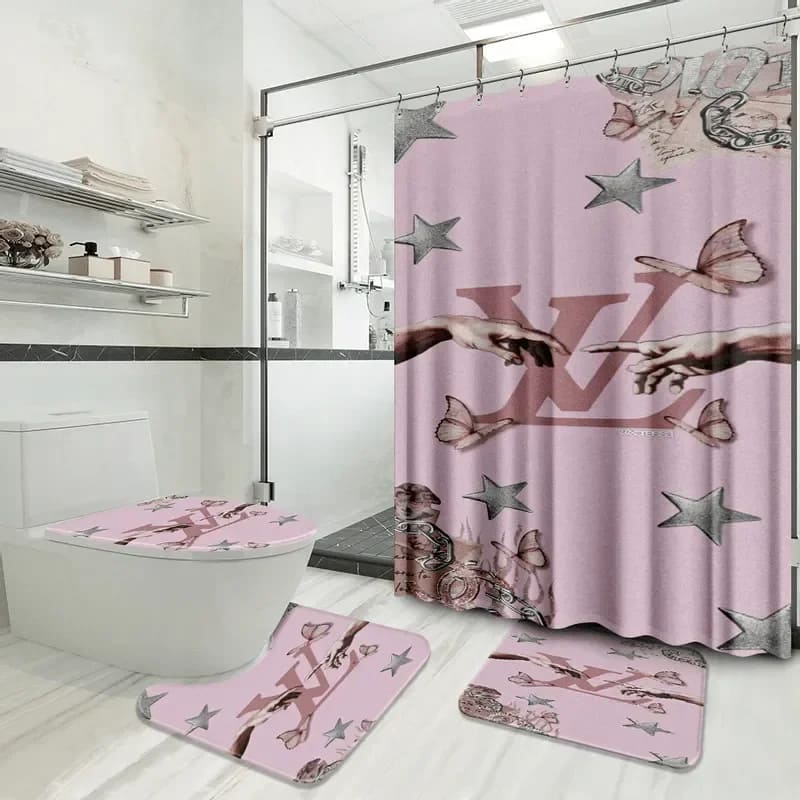 Louis Vuitton Butterfly Logo Limited Luxury Brand Bathroom Sets