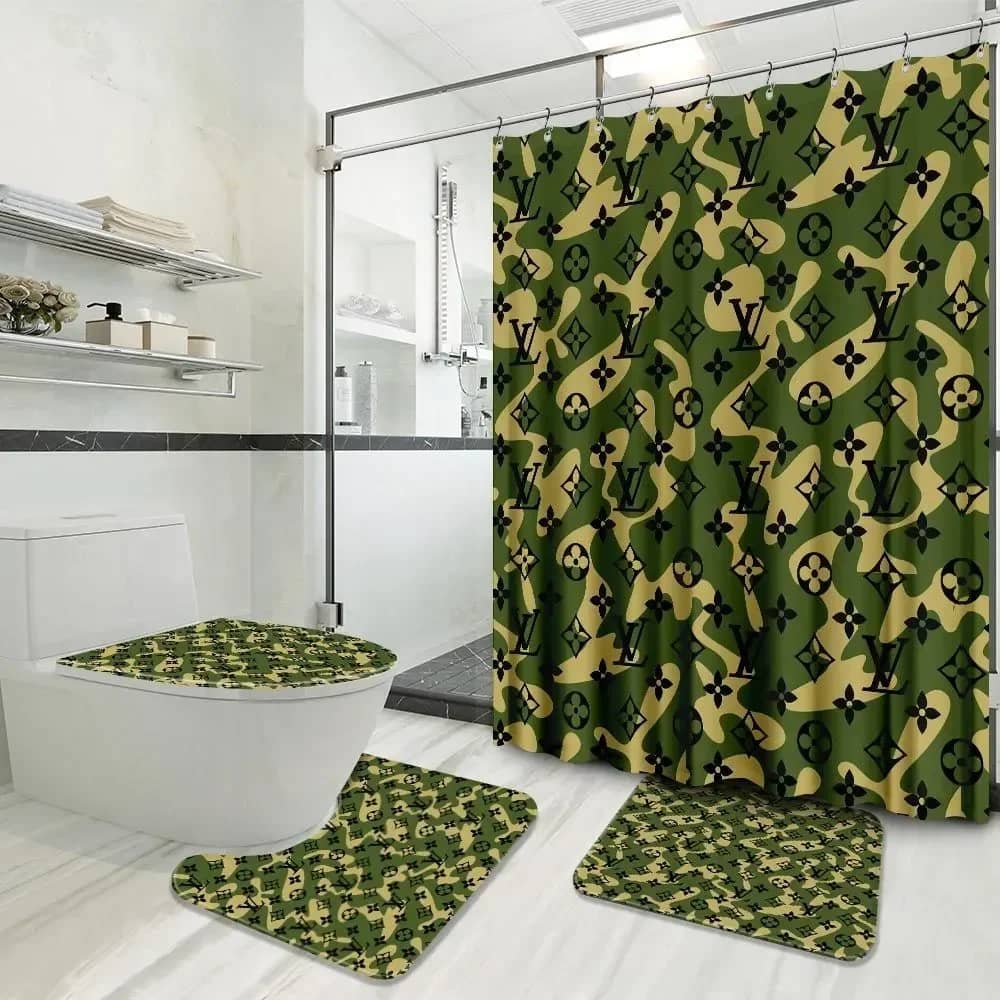 Louis Vuitton Camou Logo Limited Luxury Brand Bathroom Sets
