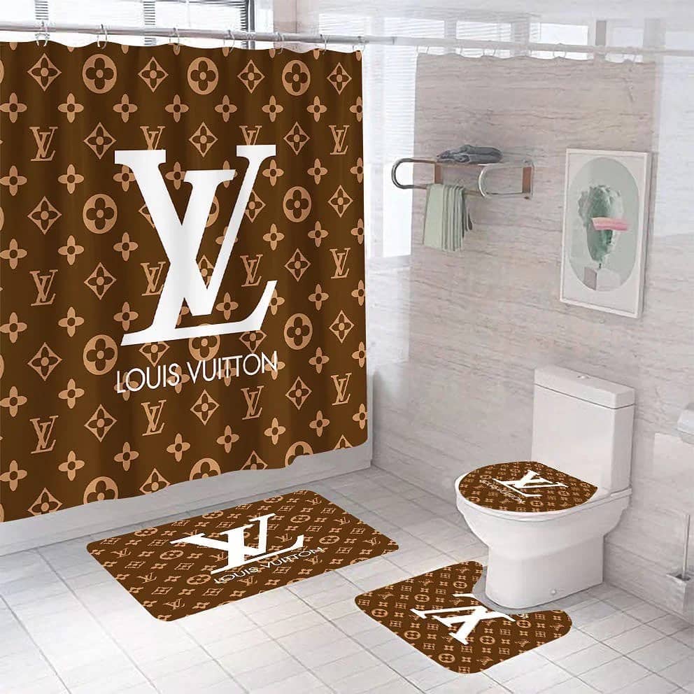 Louis Vuitton Light Brown Luxury Brand Premium Bathroom Sets