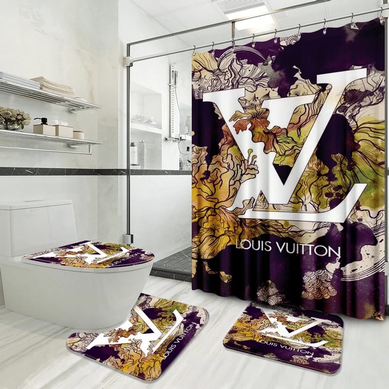 Louis Vuitton Luxury Brand Logo Bathroom Sets
