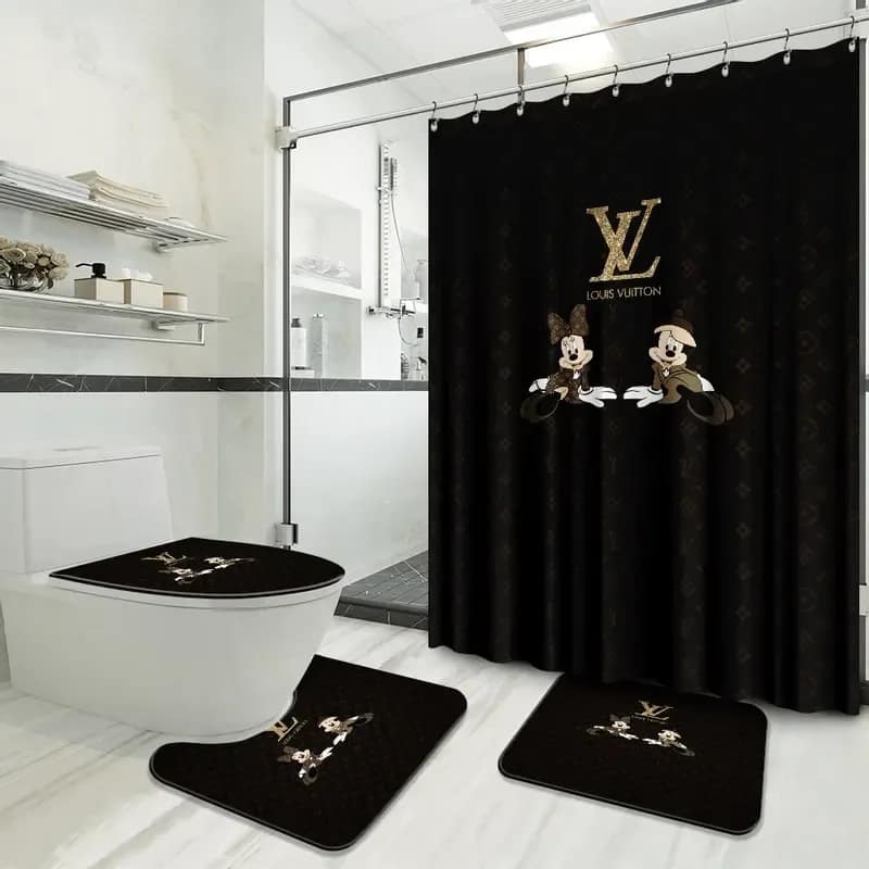 Louis Vuitton Mickey Logo Limited Luxury Brand Bathroom Sets