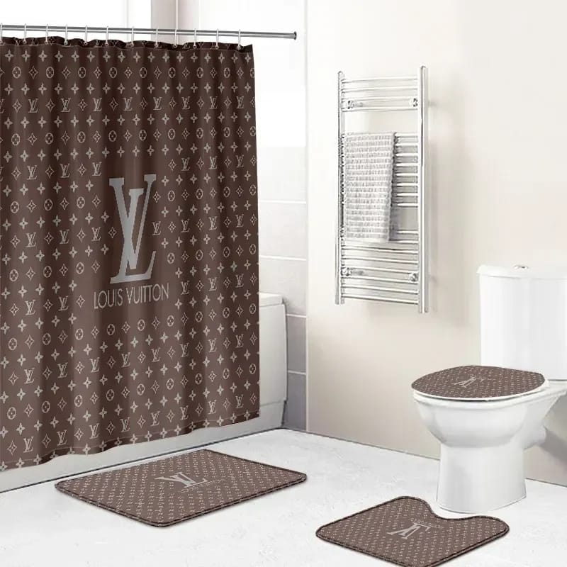 Louis Vuitton Premium Brown Limited Luxury Brand Bathroom Sets