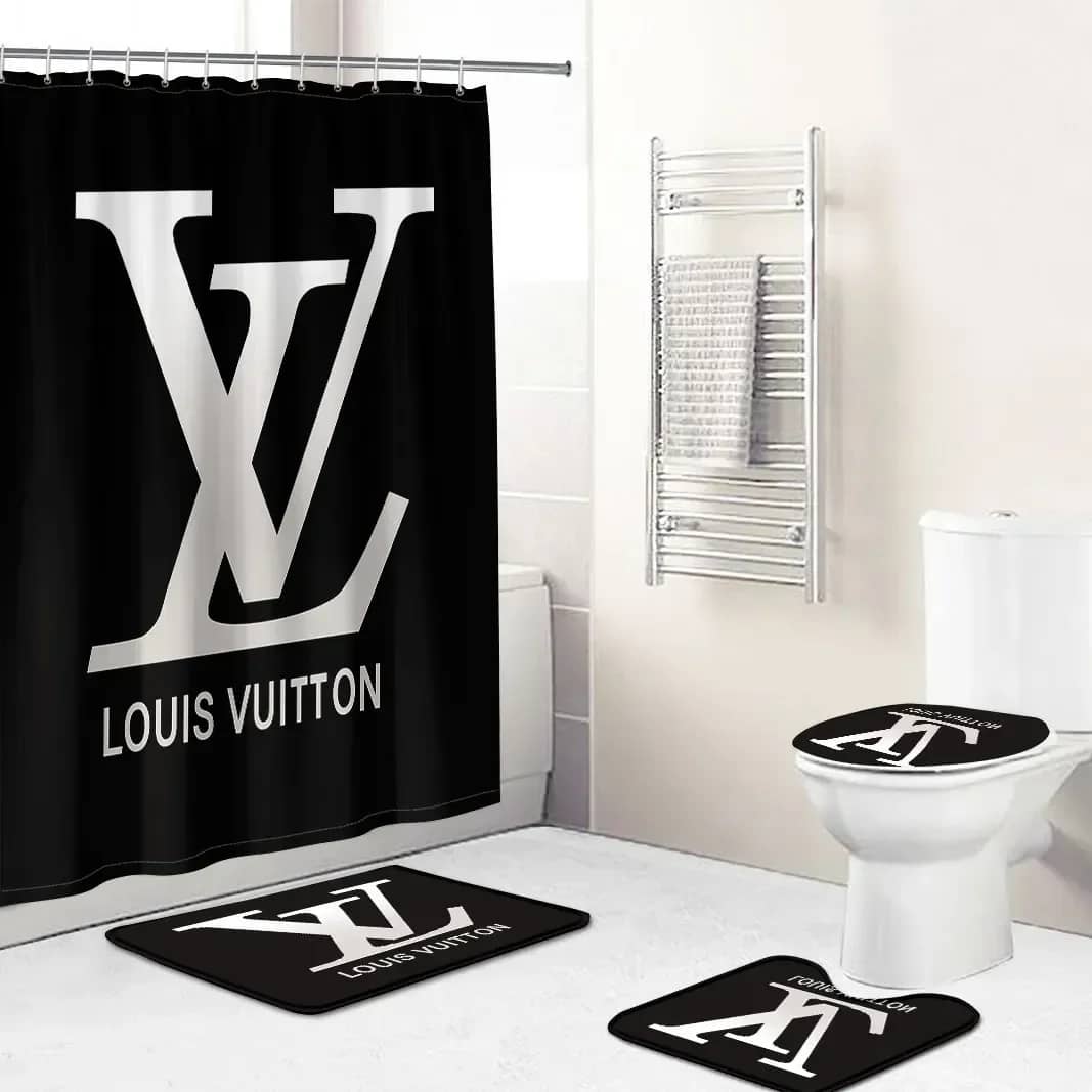 Louis Vuitton White Logo Premium Limited Luxury Brand Bathroom Sets