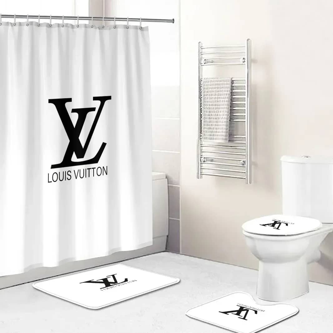 Louis Vuitton White Premium Limited Luxury Brand Bathroom Sets