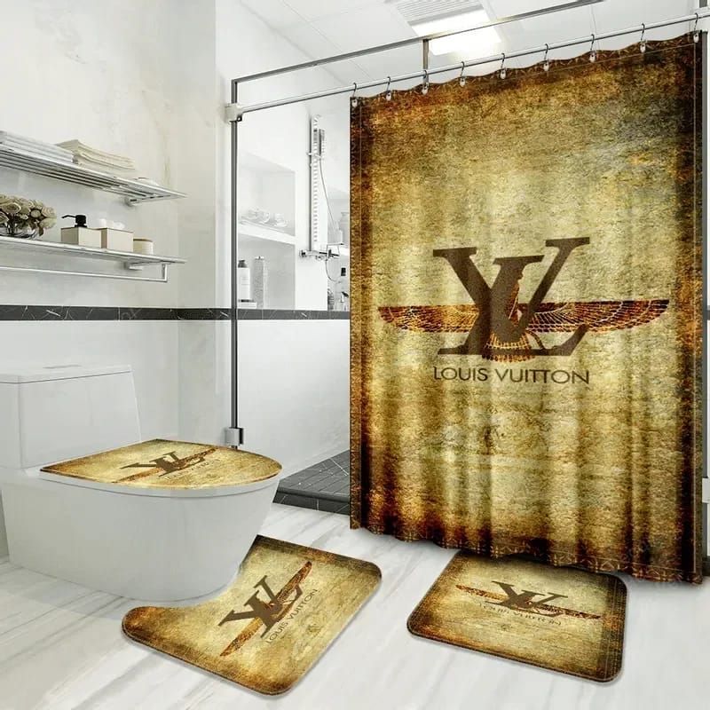 Louis Vuitton Yellow Logo Limited Luxury Brand Bathroom Sets
