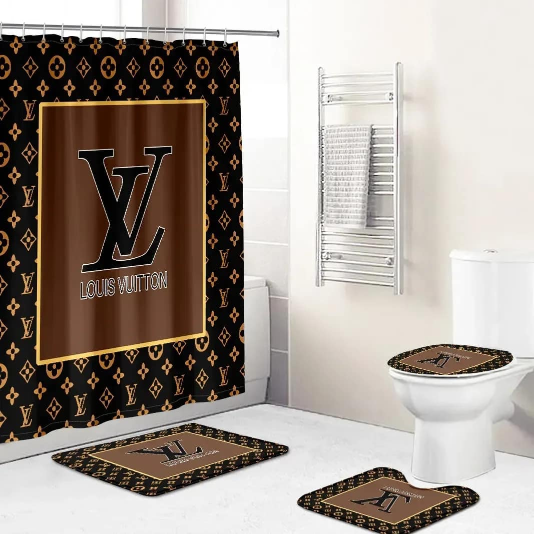 Louis Vuitton Yellow Logo Luxury Brand Limited Bathroom Sets