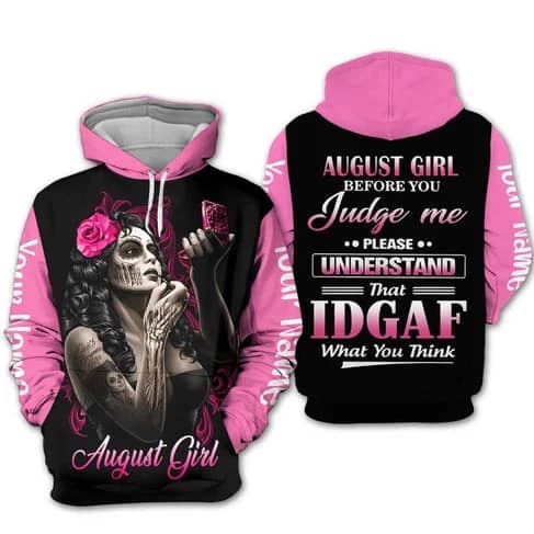 Personalized Birthday August Girl Style 3 Pullover 3D Hoodie