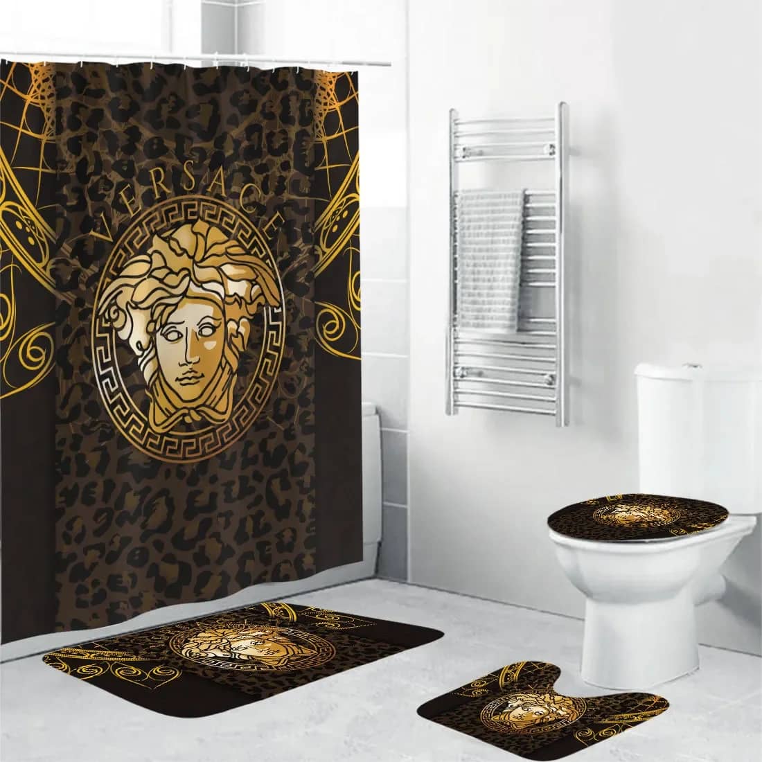 Versace Brown Medusa Luxury Brand Premium Bathroom Sets