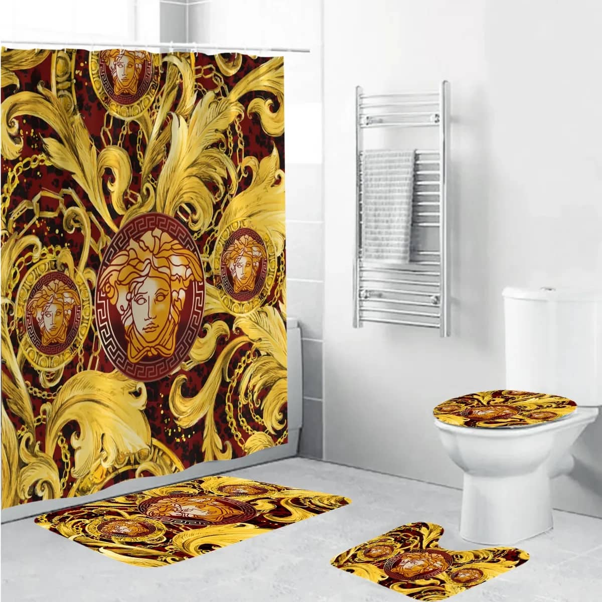 Versace Golden Logo Luxury Brand Premium Bathroom Sets