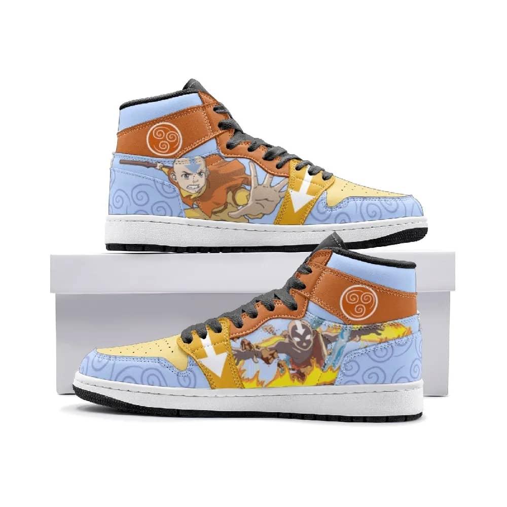 Inktee Store - Aang Avatar Custom Air Jordans Shoes Image