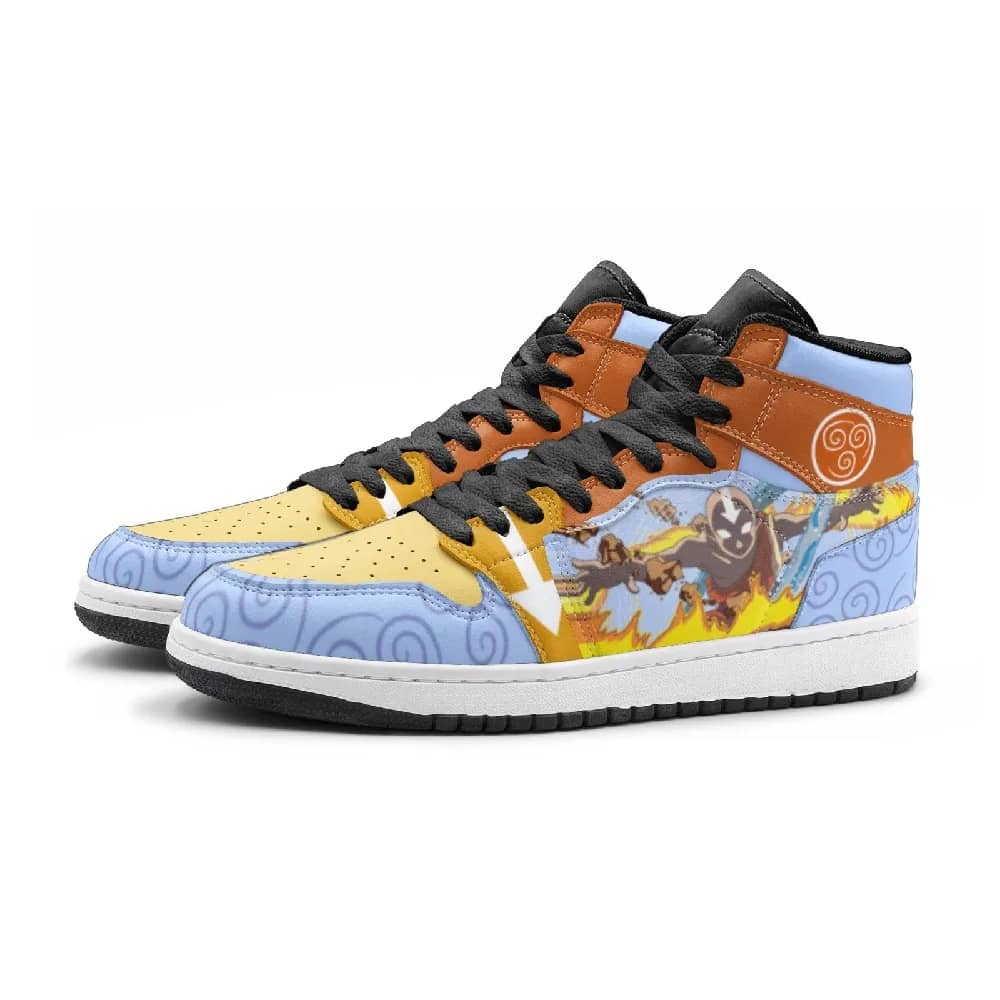 Inktee Store - Aang Avatar Custom Air Jordans Shoes Image