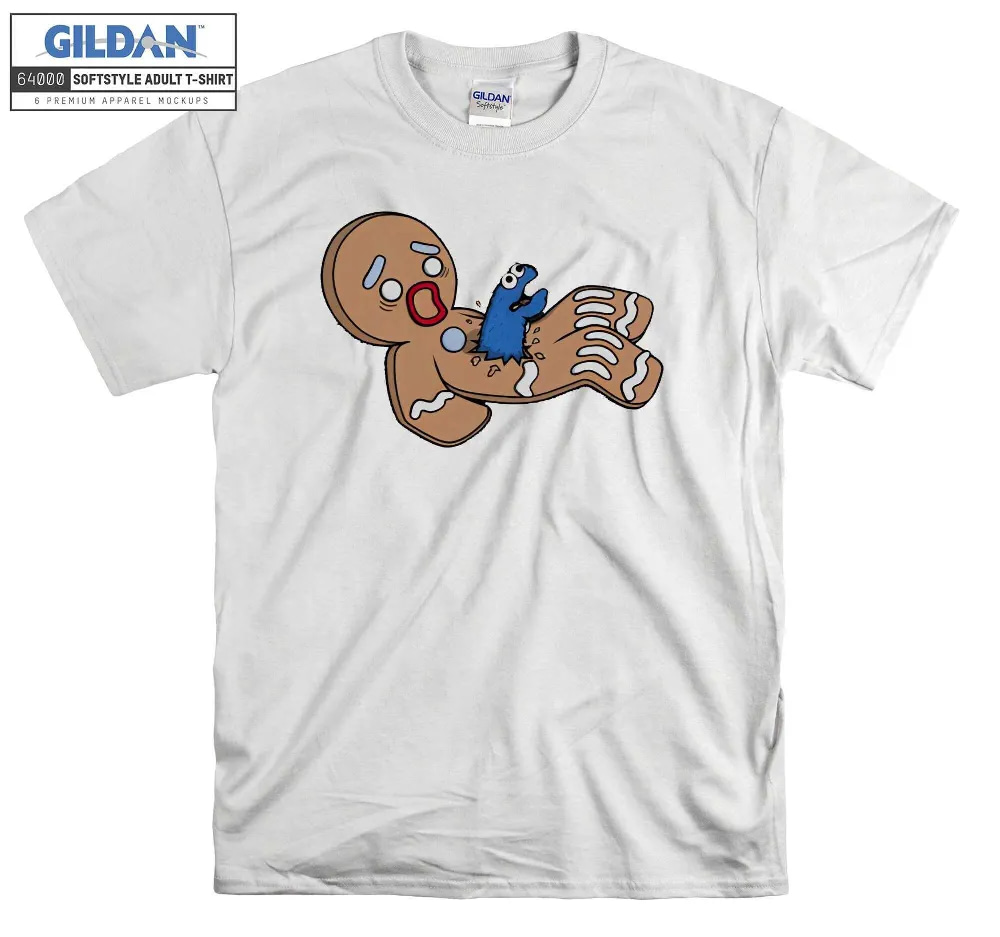 Inktee Store - Alien Nom Funny Cartoon T-Shirt Image