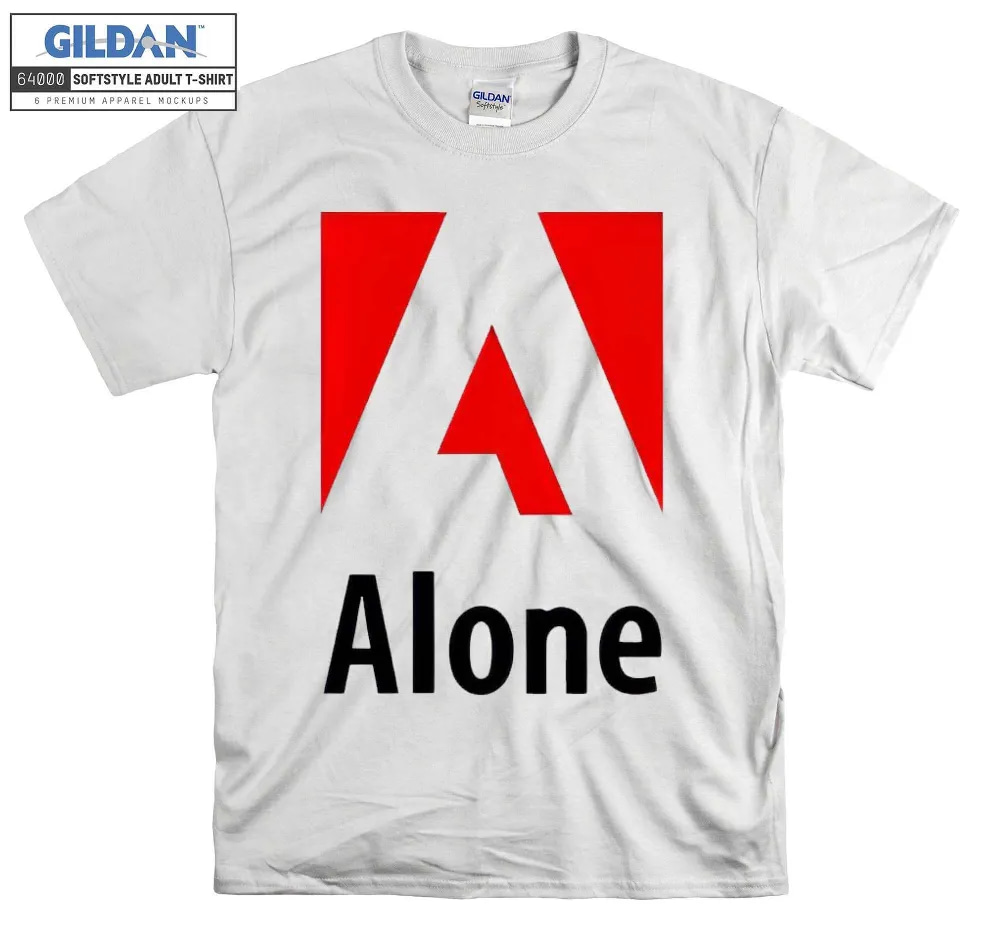 Inktee Store - Alone Logo Cartoon Funny Parody T-Shirt Image