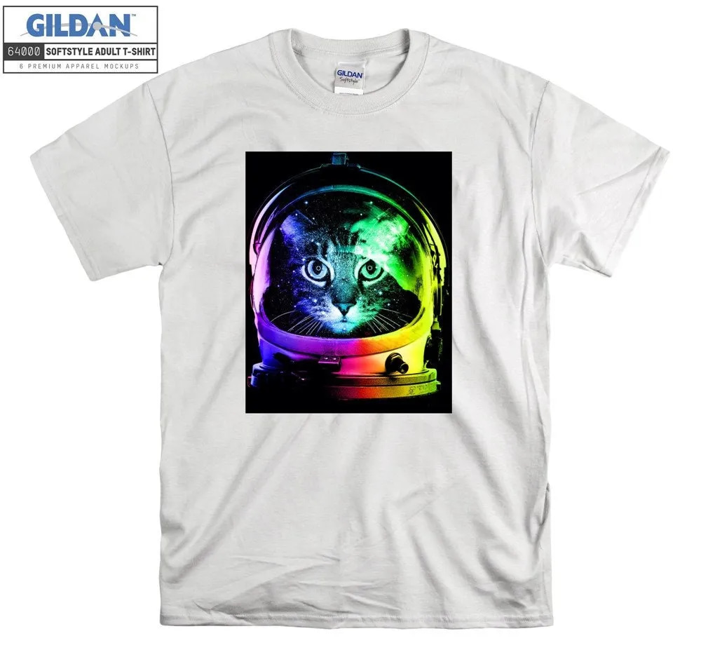 Inktee Store - Astronaut Funny Cat Space Moon T-Shirt Image