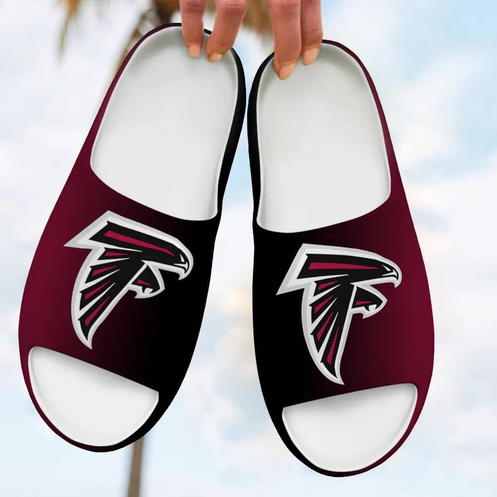 Inktee Store - Atlanta Falcons Yeezy Slippers Shoes Image