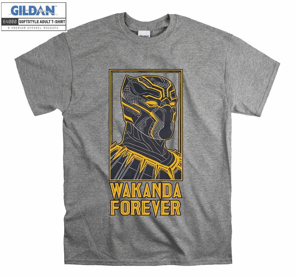 Inktee Store - Black Panther Wakanda Forever Superhero Comic Fan Unisex T-Shirt Image