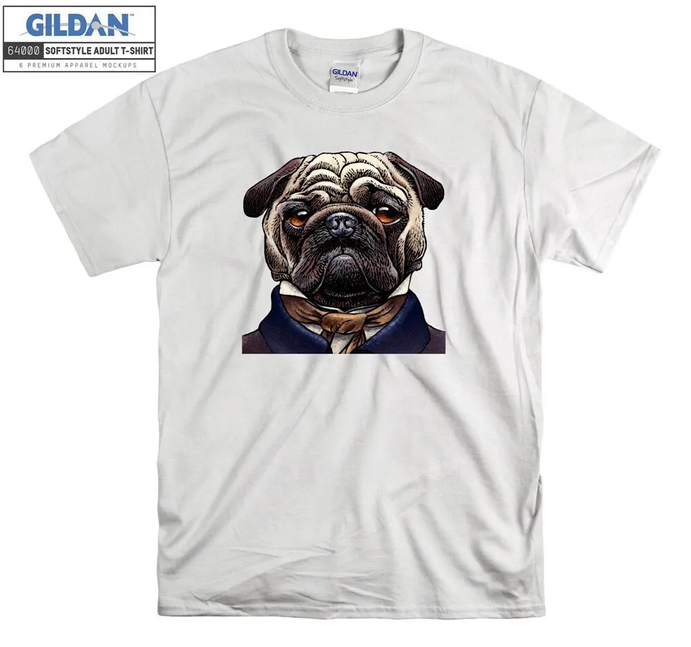 Inktee Store - Boss Pug Dog Animal Suit T-Shirt Image