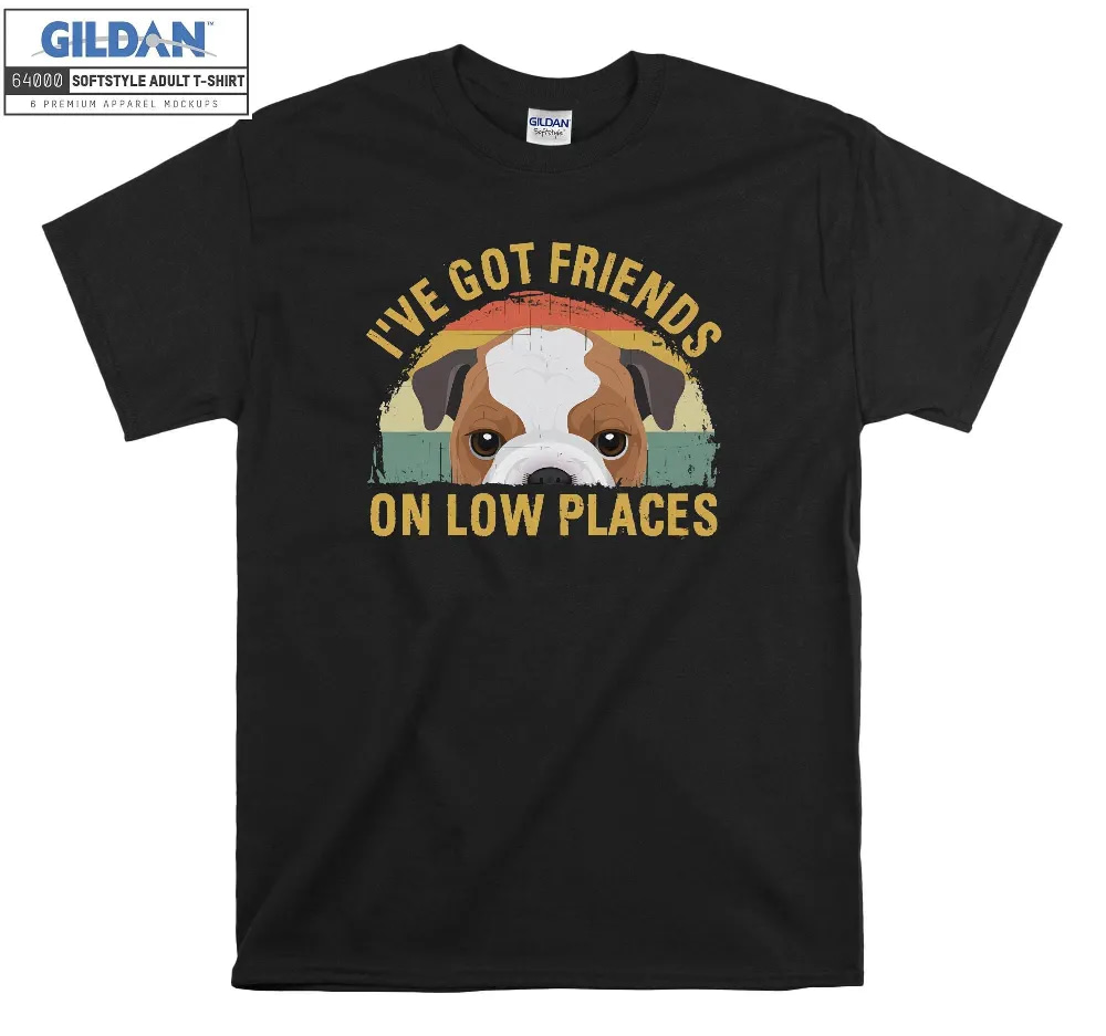 Inktee Store - Bulldogs Vneck Friends On Low Places Dog T-Shirt Image