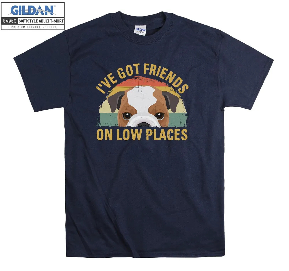 Inktee Store - Bulldogs Vneck Friends On Low Places Dog T-Shirt Image