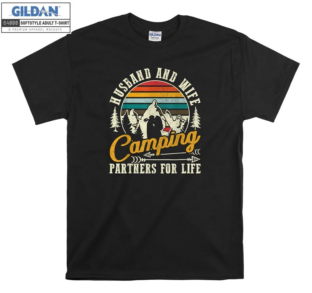 Inktee Store - Camping Husband And Wife T-Shirt Image