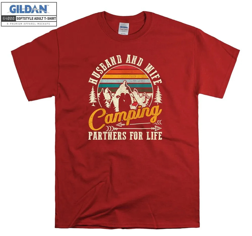 Inktee Store - Camping Husband And Wife T-Shirt Image