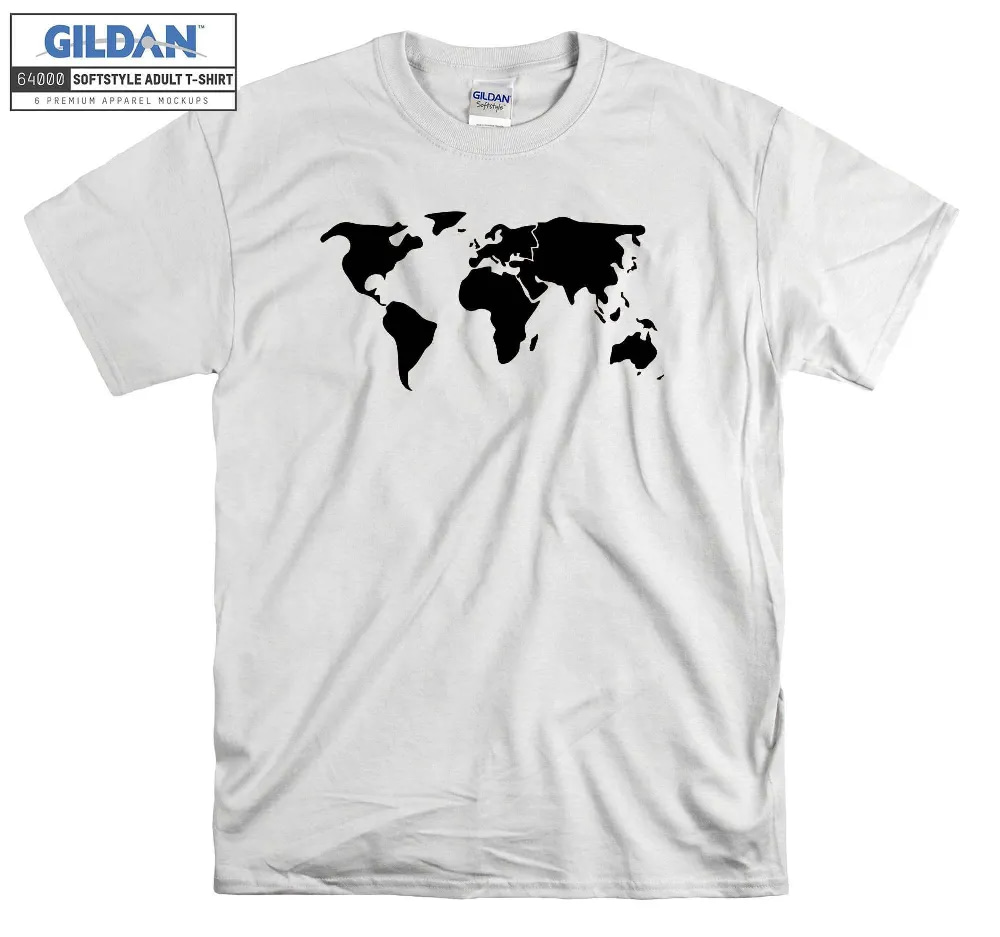 Inktee Store - Cartoon Map Area Funny Printed T-Shirt Image