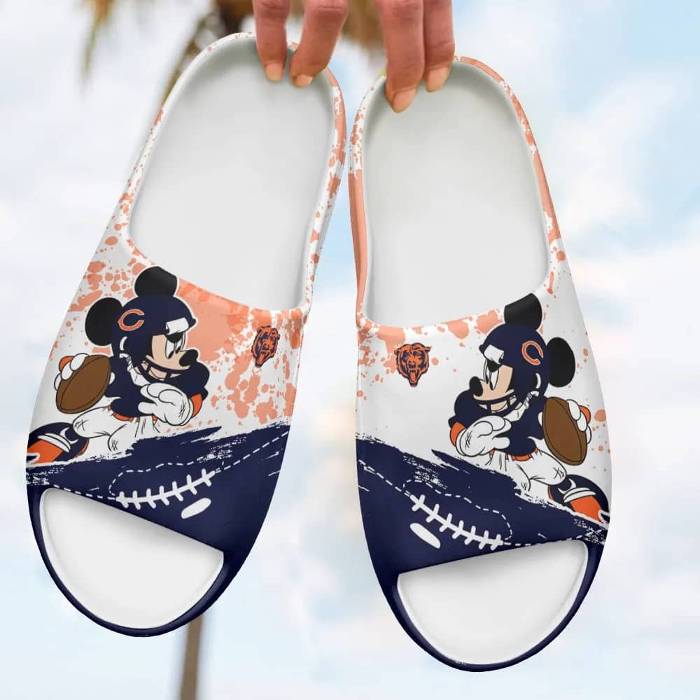 Inktee Store - Chicago Bears Yeezy Slippers Shoes Image