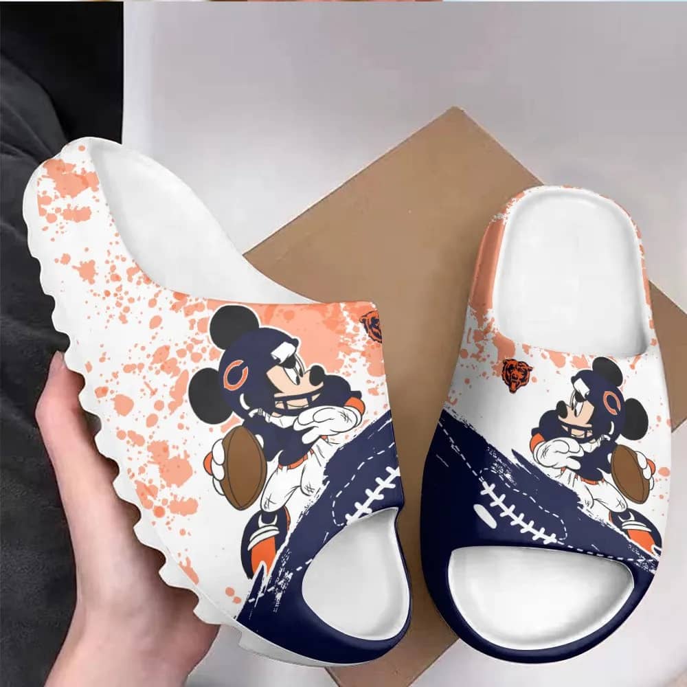 Inktee Store - Chicago Bears Yeezy Slippers Shoes Image