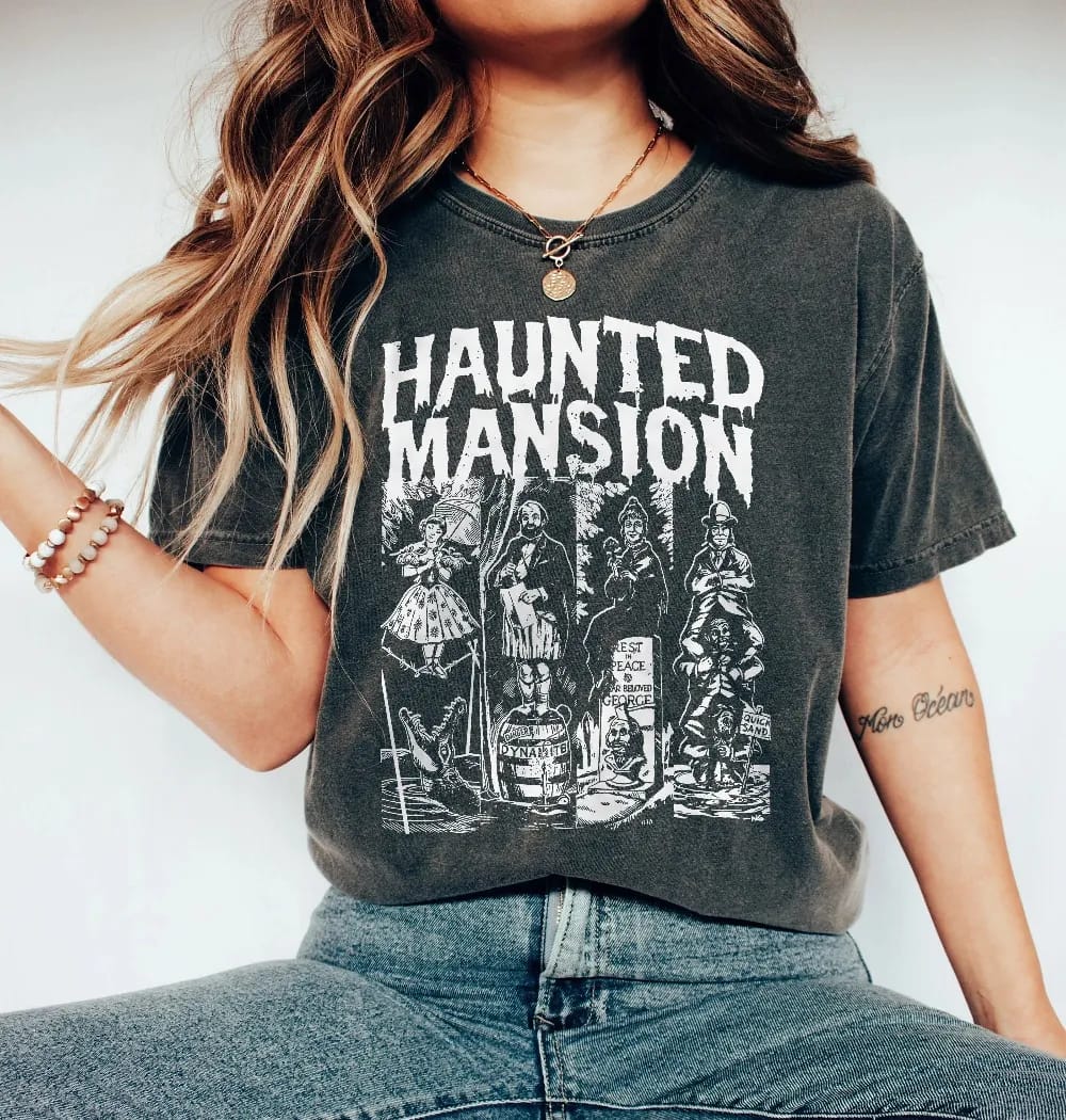 Inktee Store - Comfort Colors Vintage The Haunted Mansion Shirt - Disney Halloween Shirt - Haunted Mansion Shirt - Halloween Matching - Haunted Mansion 1969 Image