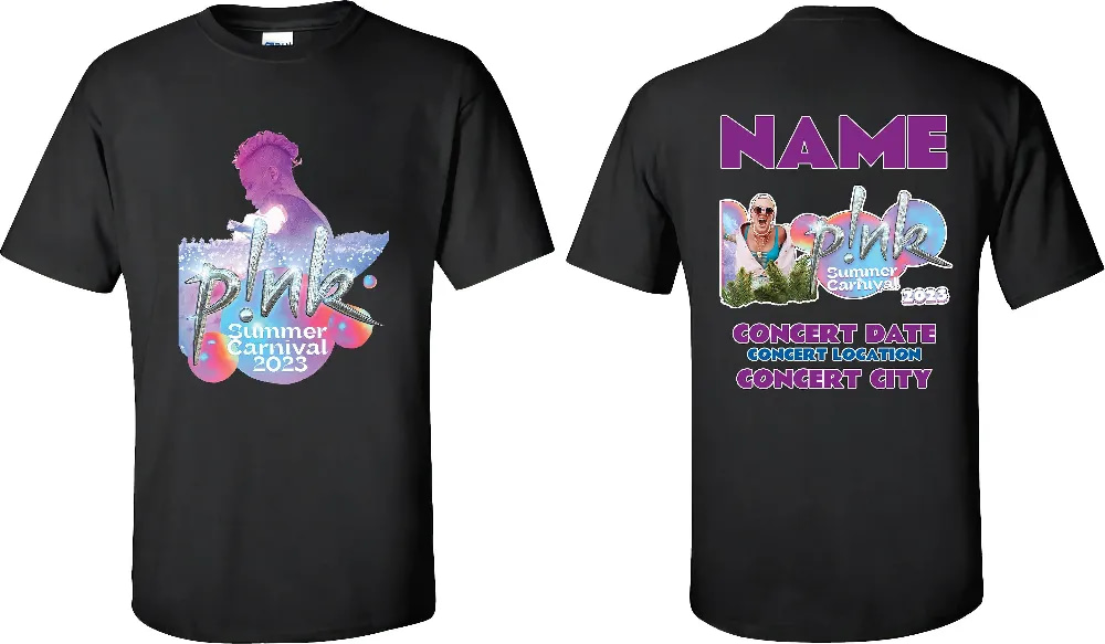 Inktee Store - Custom P!Nk Pink Singer Summer Carnival 2023 World Tour T-Shirt Image