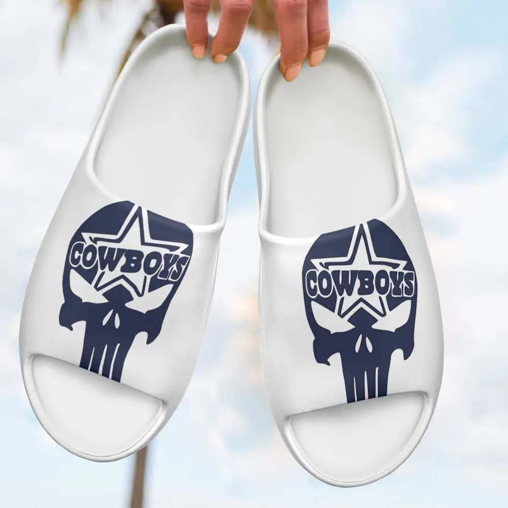 Inktee Store - Dallas Cowboys Yeezy Slippers Shoes Image