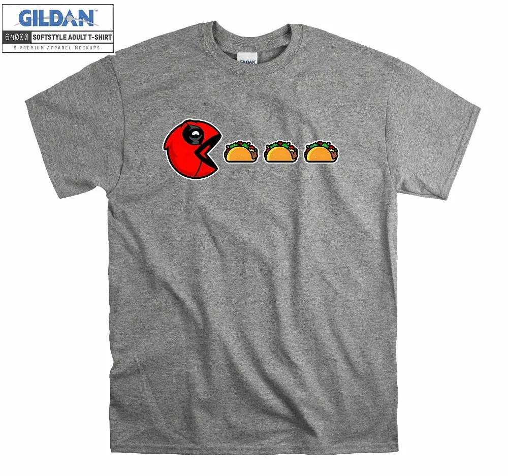 Inktee Store - Deadpool Pac-Man Taco Superhero Avengers T-Shirt Image
